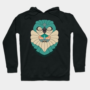 Praying Owl Jade Green and Teal Hoodie